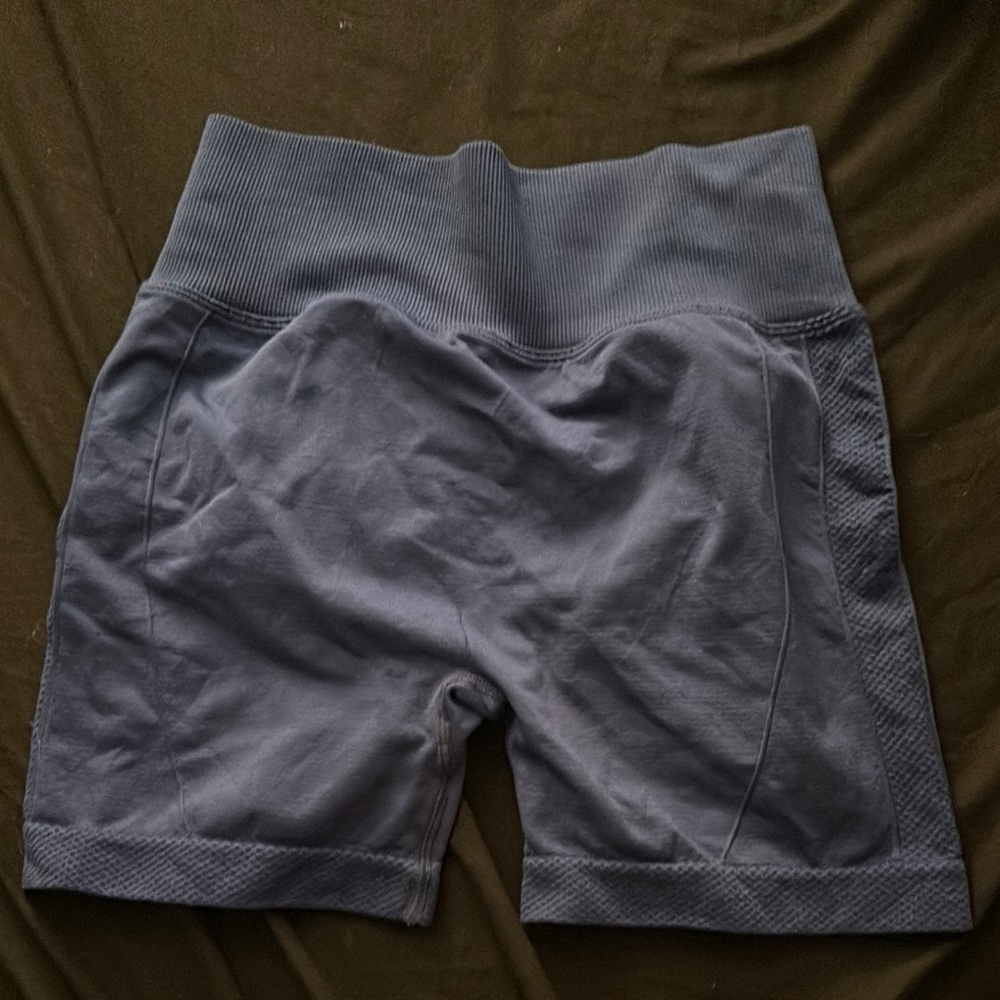 Women's Blue High-Waisted Shorts